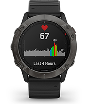 fēnix 6X Pro Solar with heart rate screen