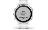 Spordikell Garmin fenix 6S  Silver w/White Band (no MAP/Music) Standard - hõbe, valge rihmaga