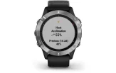 Multispordi kell Garmin fenix 6 Standard - h&otilde;be, musta rihmaga