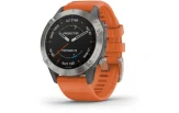 Multispordi kell Garmin fenix 6 Safiir - Ti hall, oranži rihmaga