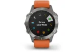 Multispordi kell Garmin fenix 6 Safiir - Ti hall, oranži rihmaga
