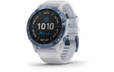 Spordikell Garmin fenix 6 Pro Solar - sinine, valge rihmaga Pro Solar - sinine Ti, valge rihmaga