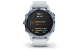 Multispordi kell Garmin fenix 6 Pro Solar - sinine Ti, valge rihmaga