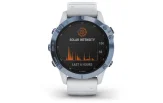Multispordi kell Garmin fenix 6 Pro Solar - sinine Ti, valge rihmaga