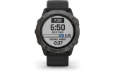 Spordikell fenix 6X Safiir - süsinik hall DLC, musta rihmaga