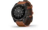 Spordikell Garmin epix (Gen2) Sapphire - Black Titanium Chestnut Leather Sapphire - Black Titanium Chestnut Leather