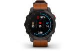 Spordikell Garmin epix (Gen2) Sapphire - Black Titanium Chestnut Leather Sapphire - Black Titanium Chestnut Leather