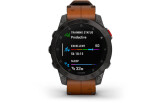 Spordikell Garmin epix (Gen2) Sapphire - Black Titanium Chestnut Leather Sapphire - Black Titanium Chestnut Leather