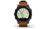 Spordikell Garmin epix (Gen2) Sapphire - Black Titanium Chestnut Leather Sapphire - Black Titanium Chestnut Leather
