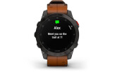 Spordikell Garmin epix (Gen2) Sapphire - Black Titanium Chestnut Leather Sapphire - Black Titanium Chestnut Leather