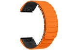 Kiirkinnitusega kellarihmad 26mm Magnetiga silikoon - oranž / must