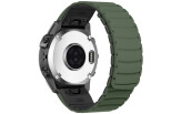 Kiirkinnitusega kellarihmad 26mm Magnetiga silikoon - tumeroheline / must