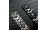 Kiirkinnitusega kellarihmad 22mm Titaanium - must