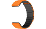 Kiirkinnitusega kellarihmad 22mm Magnetiga silikoon - oranž / must