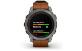 Spordikell Garmin fenix 7 PRO Solar Sapphire - Titanium Brown Leather