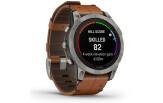 Spordikell Garmin fenix 7 PRO Solar Sapphire - Titanium Brown Leather