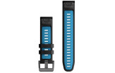 QUICKFIT 22 kellarihmad (22mm) Silikoon - Black/Cirrus Blue