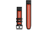 QUICKFIT 22 kellarihmad (22mm) Silikoon - Black/Flame Red