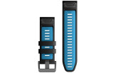 QUICKFIT 26 silikoon kellarihmad (26mm) twotone Silikoon - Black/Cirrus Blue