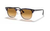 P&auml;ikeseprillid Ray-Ban Clubmaster Brown & Blue Light Brown Gradient L