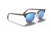 P&auml;ikeseprillid Ray-Ban Clubmaster Havana on Gold Blue Flash L