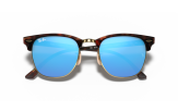 P&auml;ikeseprillid Ray-Ban Clubmaster Havana on Gold Blue Flash L