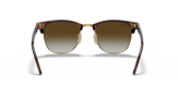 P&auml;ikeseprillid Ray-Ban Clubmaster Red Havana Green Gradient Flash M