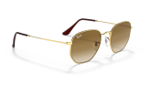 P&auml;ikeseprillid Ray-Ban Hexagonal Gold Light Brown Gradient XL