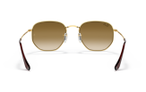 P&auml;ikeseprillid Ray-Ban Hexagonal Gold Light Brown Gradient M