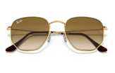 P&auml;ikeseprillid Ray-Ban Hexagonal Gold Light Brown Gradient M