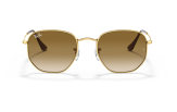 P&auml;ikeseprillid Ray-Ban Hexagonal Gold Light Brown Gradient XL