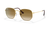 P&auml;ikeseprillid Ray-Ban Hexagonal Gold Light Brown Gradient M