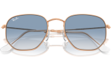 P&auml;ikeseprillid Ray-Ban Hexagonal Rose Gold Clear & Blue M