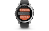 Spordikell Garmin fenix E 47mm AMOLED Stainless Steel Black Band