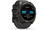 Spordikell Garmin fenix 8 51mm AMOLED,Saph,CrbnGryTi/Blk,Blk/PebbleGryBnd,EMEA AMOLED Sapphire Carbon Gray DLC Ti with Black band