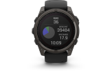 Spordikell fenix 8 51mm Solar Solar Sapphire Carbon Gray DLC Ti with Black band