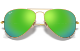 P&auml;ikeseprillid Ray-Ban Aviator Large Metal Gold Green Flash XL
