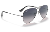 P&auml;ikeseprillid Ray-Ban Aviator Large Metal Gunmetal Blue/Grey M