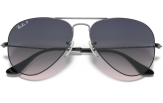P&auml;ikeseprillid Ray-Ban Aviator Large Metal Gunmetal Blue/Grey XL