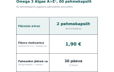 Omega 3 Algae A+E, 60 kapslit