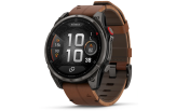 Spordikell Garmin fenix 8 PRO 47mm AMOLED Sapphire, Carbon grey DLC TI/Brown Leather Band