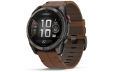 Spordikell Garmin fenix 8 PRO 51mm AMOLED Sapphire, Carbon grey DLC TI/Brown Leather Band
