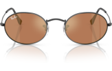 P&auml;ikeseprillid Ray-Ban Oval Black Brown Mirror Gold