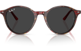 P&auml;ikeseprillid Ray-Ban Bernard Transparent Shade Fantasy Red Polarized Black M