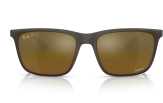 P&auml;ikeseprillid Ray-Ban 0RB4385 Brown Gold & Brown Polarised+