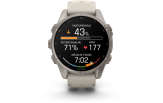 Spordikell Garmin fenix 9 43mm Standard - Titanium with Fog Grey Silicone Band