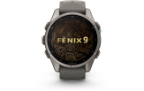 Spordikell Garmin fenix 9 43mm Standard - Titanium with Pebble Grey Silicone Band