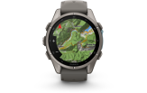 Spordikell Garmin fenix 9 43mm Standard - Titanium with Pebble Grey Silicone Band