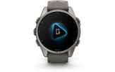 Spordikell Garmin fenix 9 43mm Standard - Titanium with Pebble Grey Silicone Band