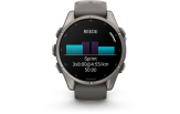 Spordikell Garmin fenix 9 43mm Standard - Titanium with Pebble Grey Silicone Band